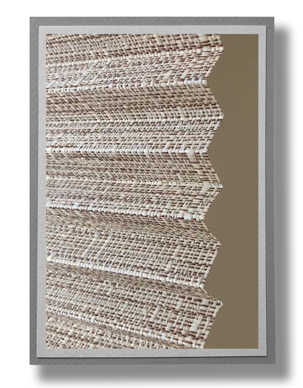 Plicell Straw Kahverengi-Hasır dokulu Plise Perde